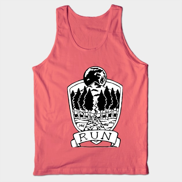 Run Forever - Moon Emblem - Simple Version Tank Top by bangart